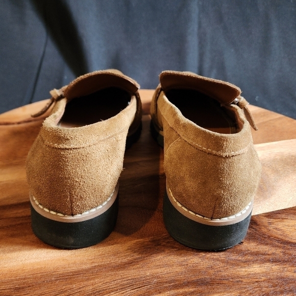 Frank Sarto Darius Brown Suede Leather Brown Fringe Loafer Women's Size 6. - Picture 3 of 6